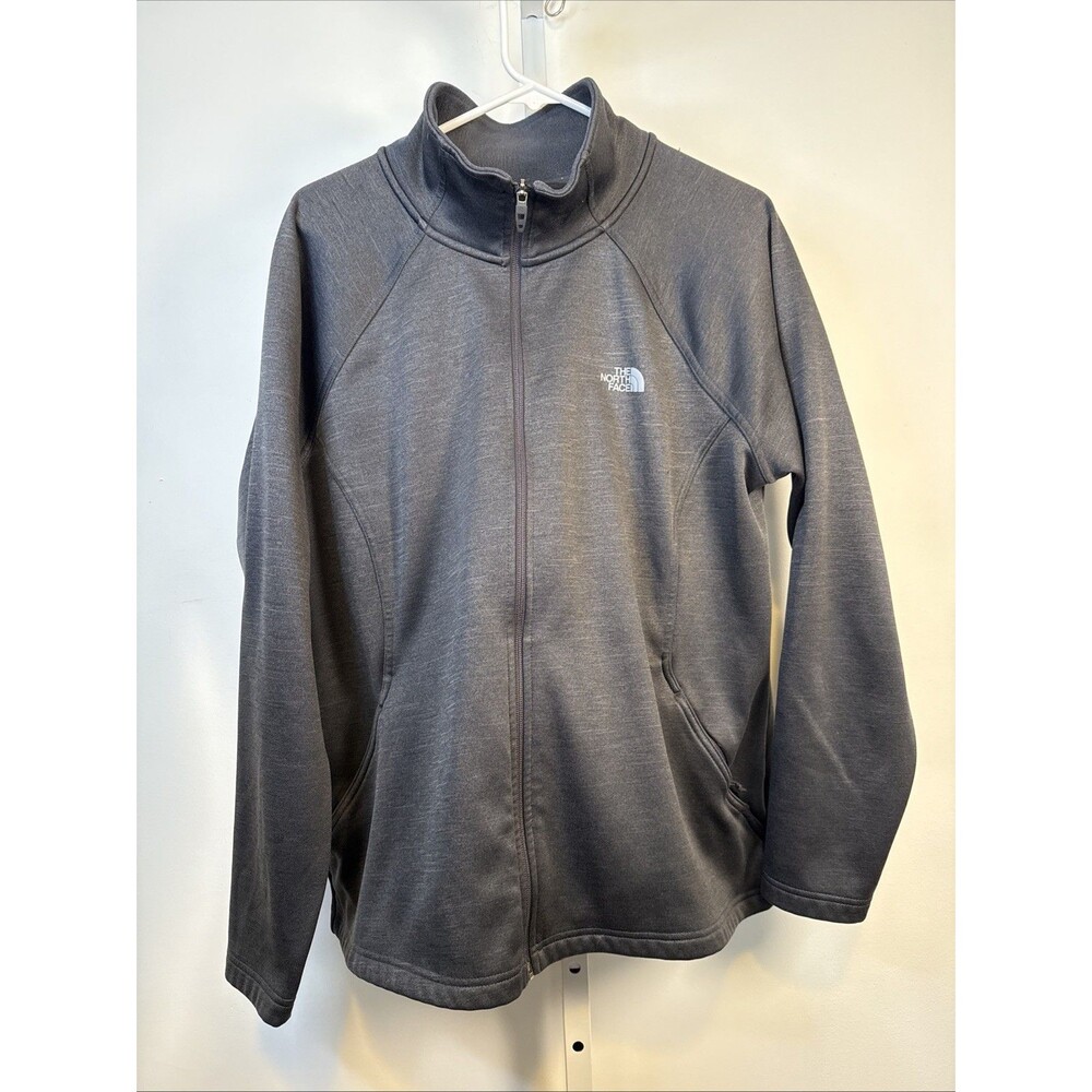 The North Face Women's Gray Heather Soft Shell Jacket XXL Lightweight Full Zip